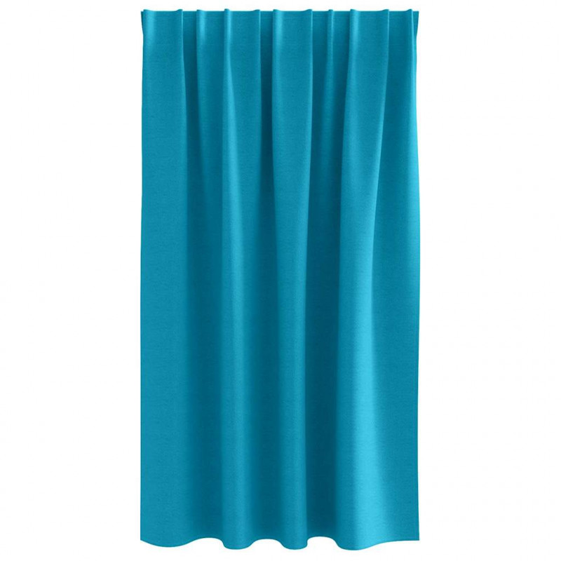 Firany blackout z kółkami 2 pcs Turkusowy 140 x 140 cm