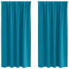 Firany blackout z kółkami 2 pcs Turkusowy 175 x 140 cm