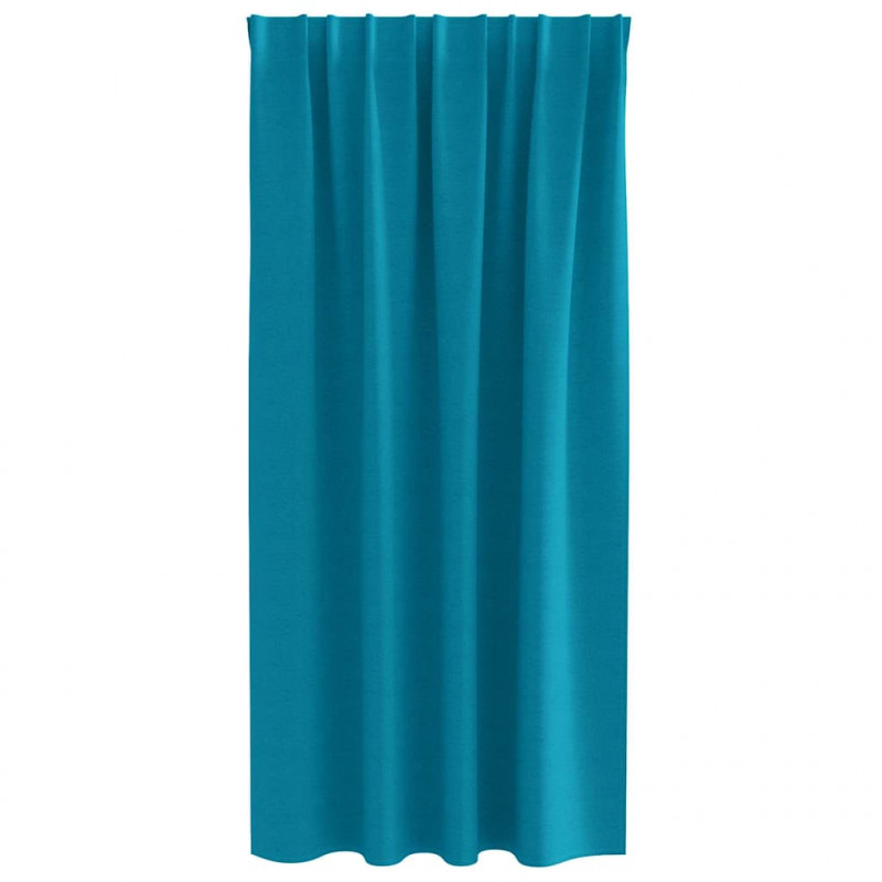Firany blackout z kółkami 2 pcs Turkusowy 175 x 140 cm