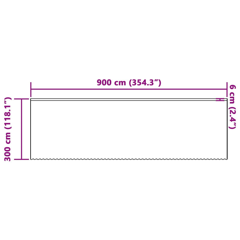 Firanka Koronkowa z zasłonami Biały 300 x 900 cm Poliester