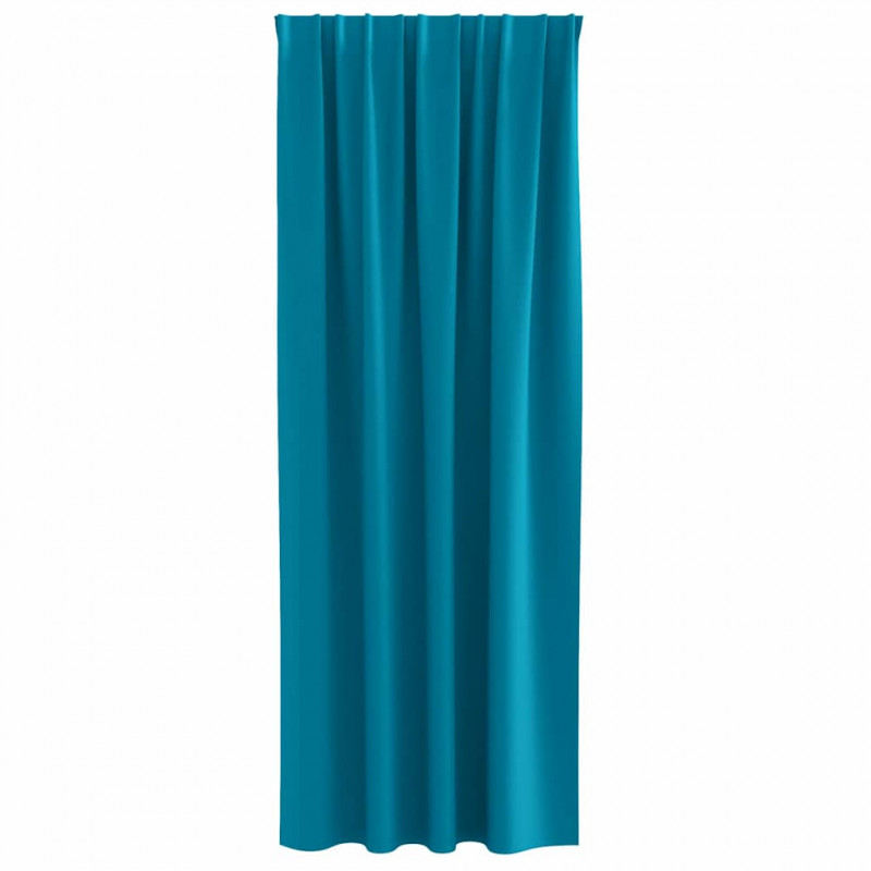 Firany blackout z kółkami 2 pcs Turkusowy 245 x 140 cm