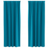 Firany blackout z kółkami 2 pcs Turkusowy 260 x 140 cm