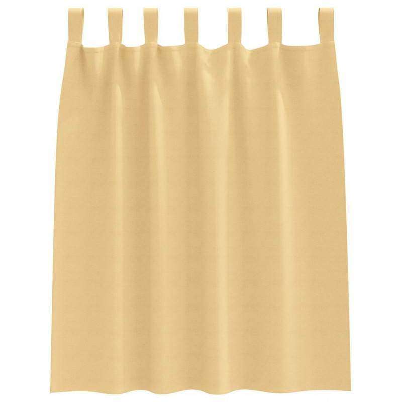 Firany blackout z kółkami 2 pcs Beżowy 140 x 140 cm Poliester