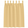 Firany blackout z kółkami 2 pcs Beżowy 140 x 140 cm Poliester