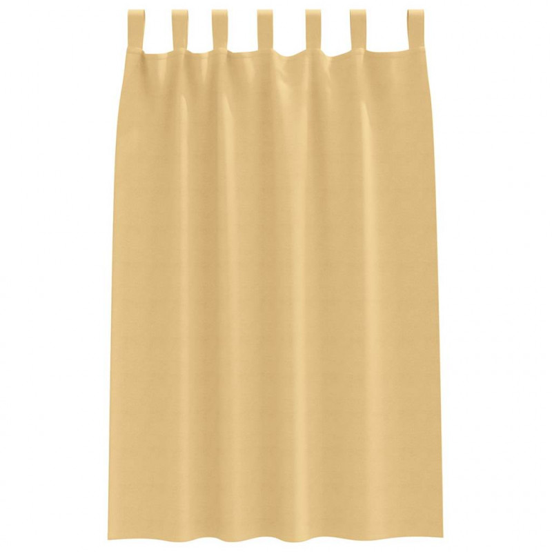 Firany blackout z kółkami 2 pcs Beżowy 175 x 140 cm Poliester
