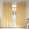 Firany blackout z kółkami 2 pcs Beżowy 225 x 140 cm Poliester