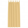 Firany blackout z kółkami 2 pcs Beżowy 245 x 140 cm Poliester