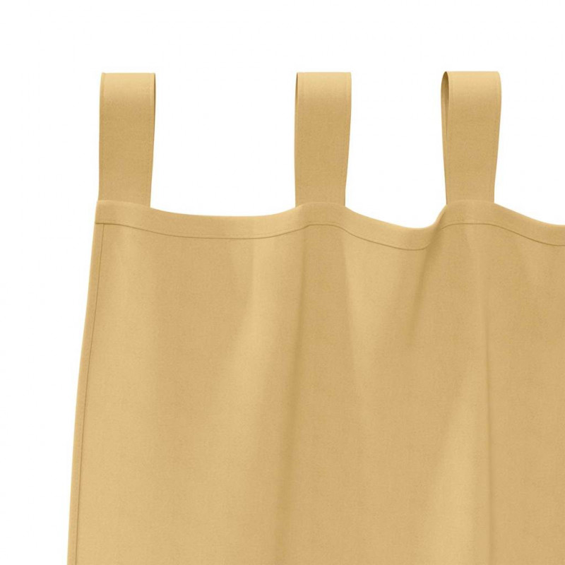 Firany blackout z kółkami 2 pcs Beżowy 245 x 140 cm Poliester