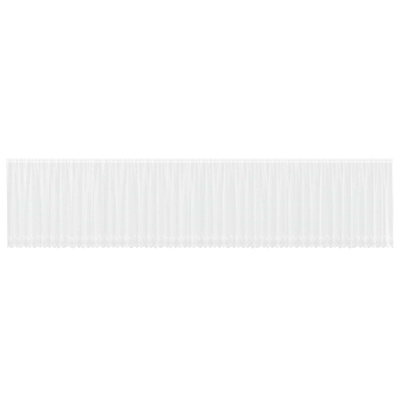 Firanka Koronkowa z zasłonami Biały 180 x 1200 cm Poliester