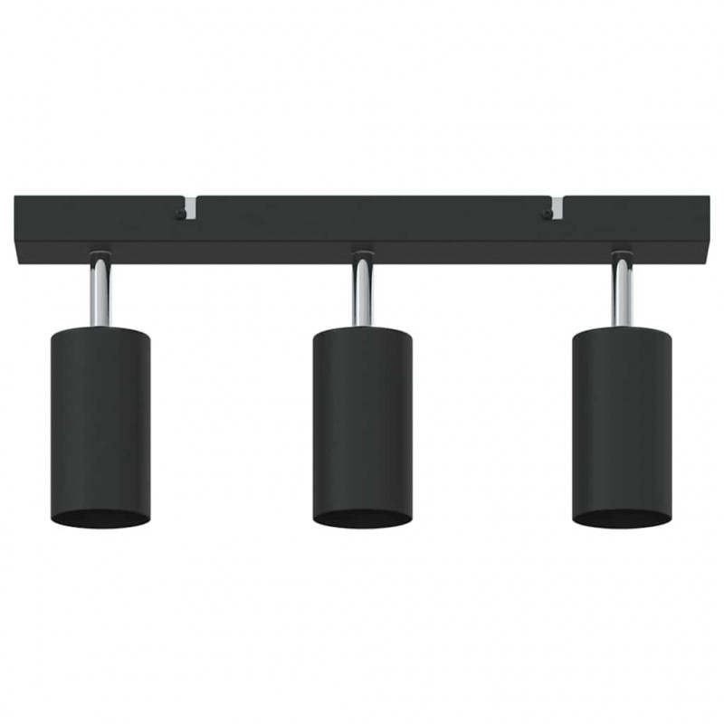 Reflektor sufitowy Z reflektorami Czarny 38 x 6 x 16 cm Metal