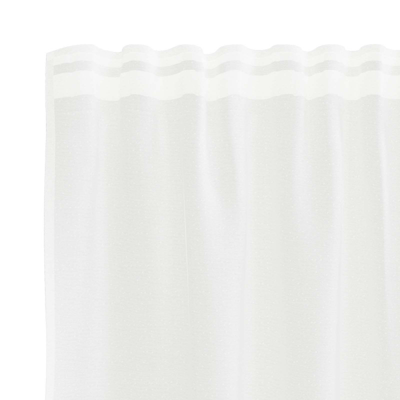 Firanka Koronkowa z zasłonami Biały 200 x 1200 cm Poliester