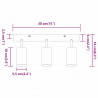 Reflektor sufitowy Z reflektorami Nikiel 38 x 6 x 16 cm Metal