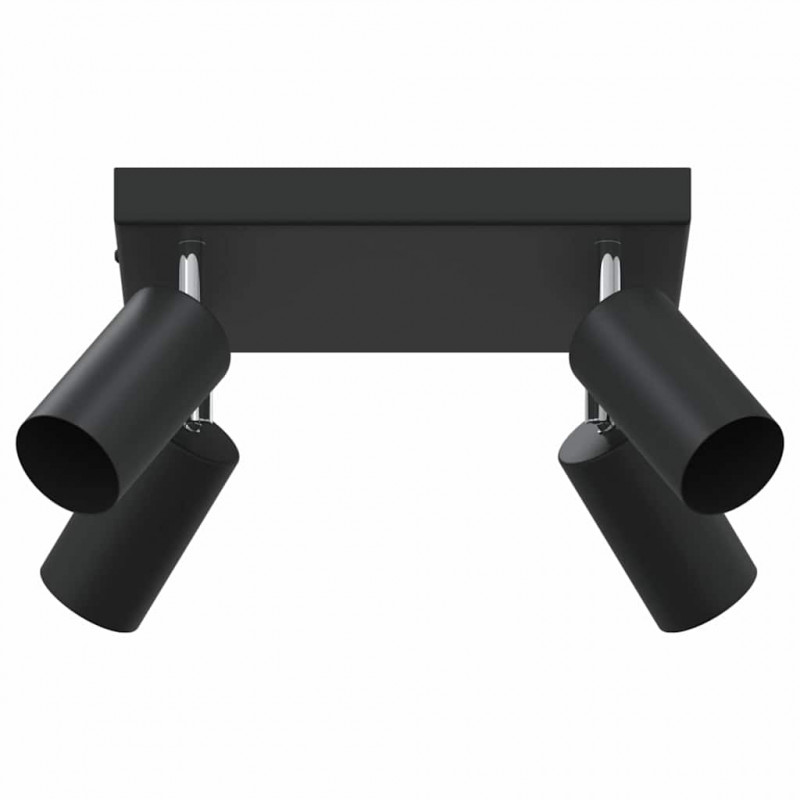 Reflektor sufitowy Z reflektorami Czarny 26 x 26 x 16 cm Metal