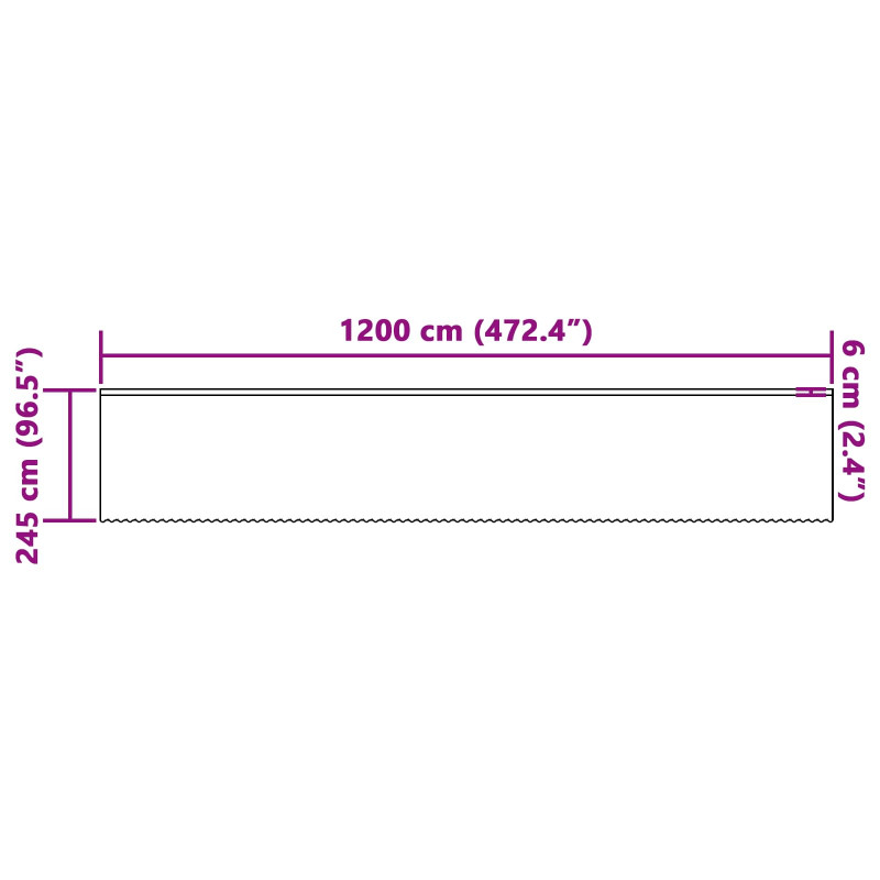 Firanka Koronkowa z zasłonami Biały 245 x 1200 cm Poliester