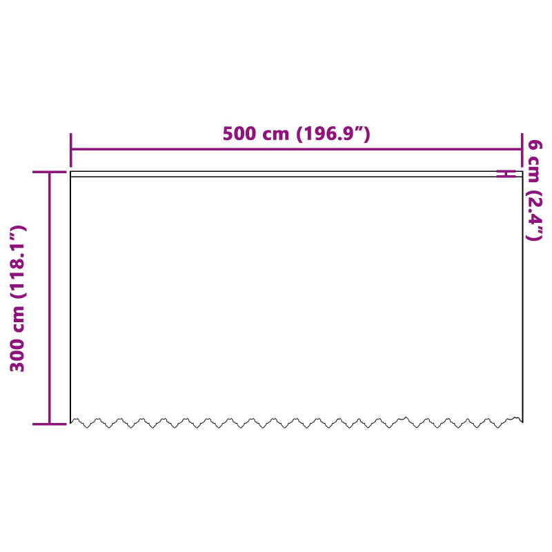 Firanka Koronkowa z zasłonami Biały 300 x 500 cm Poliester