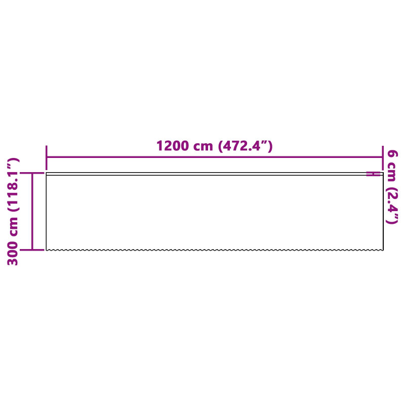 Firanka Koronkowa z zasłonami Biały 1200 x 300 cm Poliester