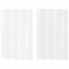 Firany Voile z zasłonami 2 pcs Biały 140 x 140 cm Poliester