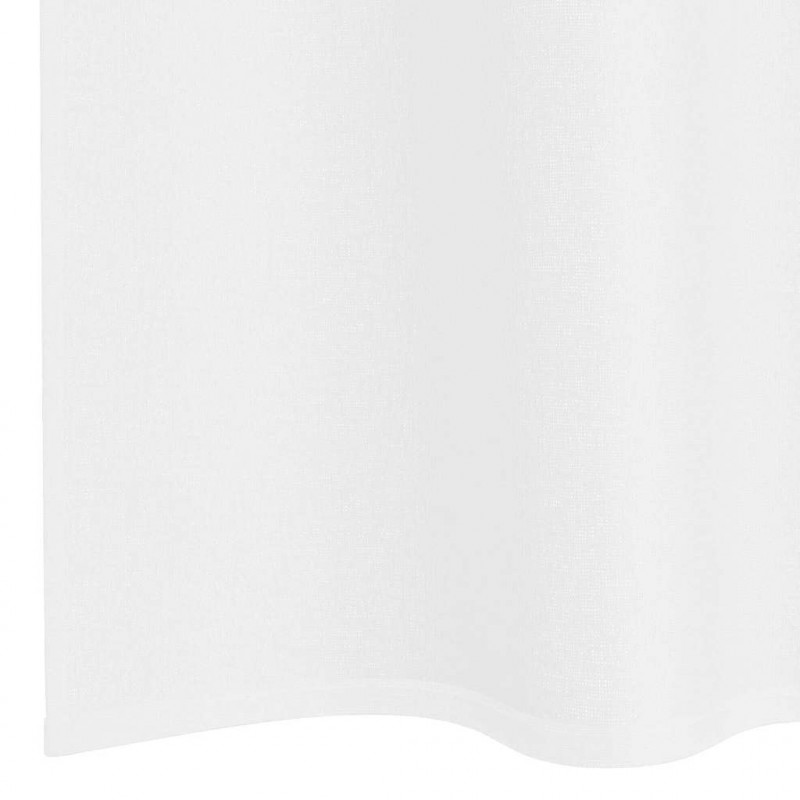 Firany Voile z zasłonami 2 pcs Biały 225 x 140 cm Poliester