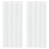 Firany Voile z zasłonami 2 pcs Biały 245 x 140 cm Poliester