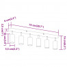 Reflektor sufitowy Z reflektorami Nikiel 73 x 6 x 16 cm Metal