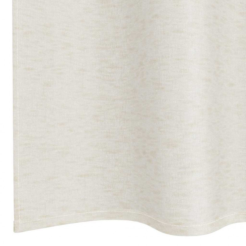 Firany Voile z zasłonami 2 pcs Kremowy 140 x 140 cm Poliester