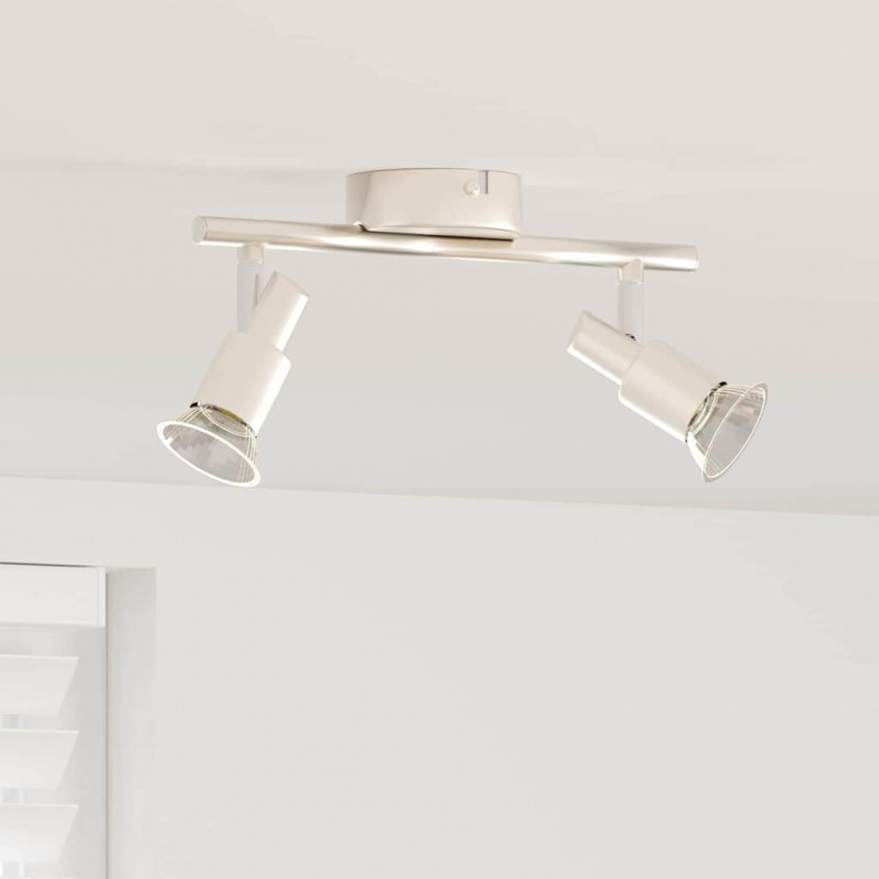Reflektor sufitowy Z reflektorami Nikiel 25,5 x 8 x 11 cm Stal