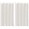 Firany Voile z zasłonami 2 pcs Kremowy 175 x 140 cm Poliester