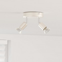 Reflektor sufitowy Z reflektorami Nikiel 12 x 8 cm Stal