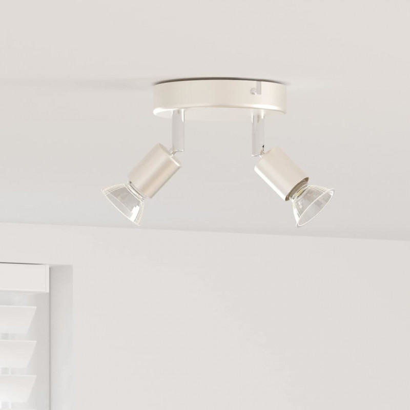 Reflektor sufitowy Z reflektorami Nikiel 12 x 8 cm Stal