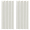 Firany Voile z zasłonami 2 pcs Kremowy 225 x 140 cm Poliester