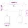 Reflektor sufitowy Z reflektorami Nikiel 12 x 8 cm Stal