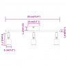 Reflektor sufitowy Nikiel 39 x 10,5 x 10,5 cm Stal
