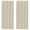 Firany Voile z zasłonami 2 pcs piaskowy 245 x 140 cm Poliester