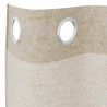 Firany Voile z zasłonami 2 pcs piaskowy 245 x 140 cm Poliester
