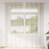 Firany Voile z zasłonami 2 pcs piaskowy 260 x 140 cm Poliester