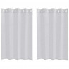 Firany Voile 2 pcs Jasnoszary 140 x 140 cm Poliester