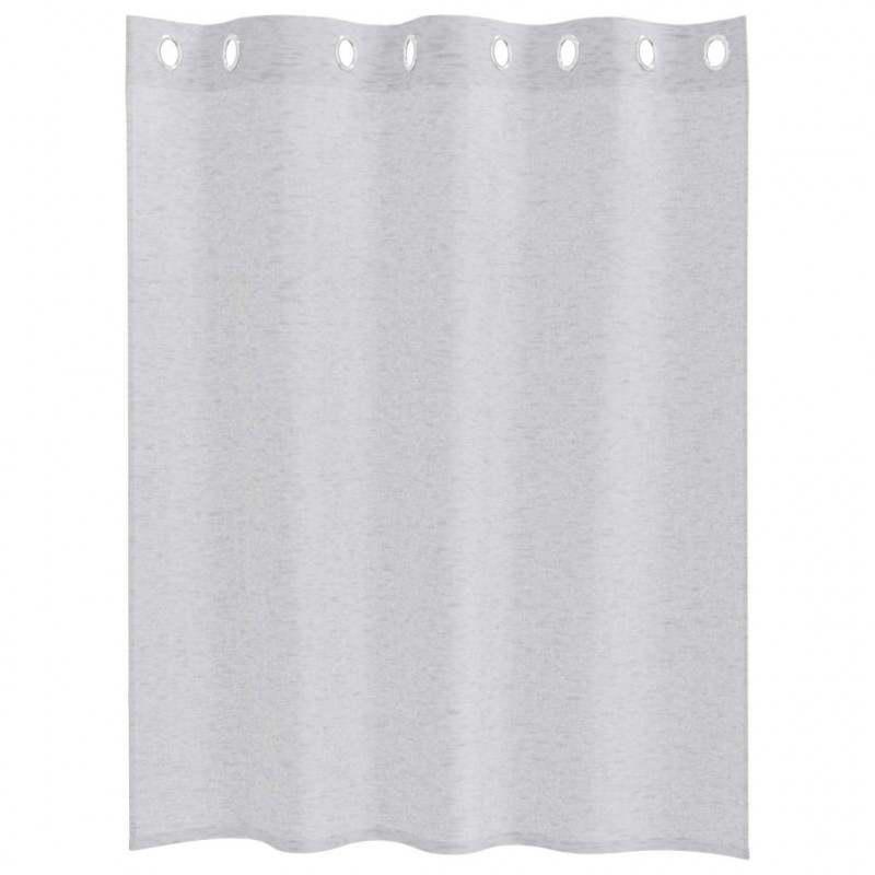 Firany Voile 2 pcs Jasnoszary 140 x 140 cm Poliester