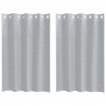 Firany Voile 2 pcs Ciemnoszary 140 x 140 cm Poliester