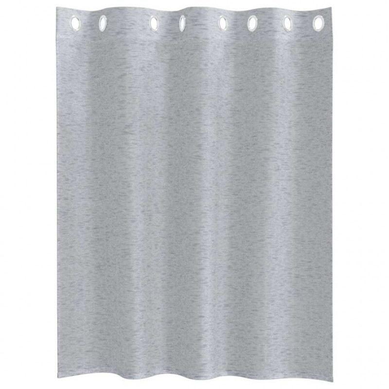 Firany Voile 2 pcs Ciemnoszary 140 x 140 cm Poliester