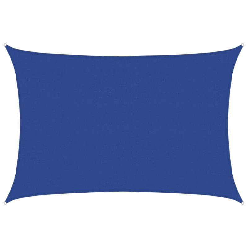 Żagiel przeciwsłoneczny, 160 g/m², niebieski, 4x6 m, HDPE