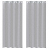 Firany Voile 2 pcs Ciemnoszary 225 x 140 cm Poliester