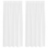 Firany Voile z zasłonami 2 pcs Biały 175 x 140 cm Poliester