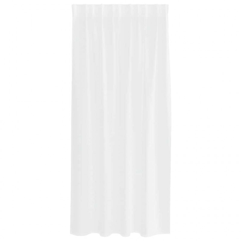 Firany Voile z zasłonami 2 pcs Biały 175 x 140 cm Poliester