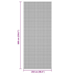 Mata podłogowa na kemping, zielona, 6x2,5 m