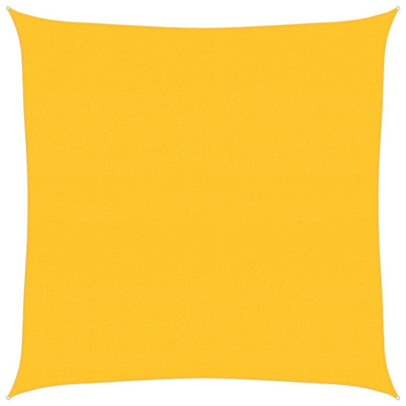 Żagiel przeciwsłoneczny, 160 g/m², żółty, 4,5x4,5 m, HDPE