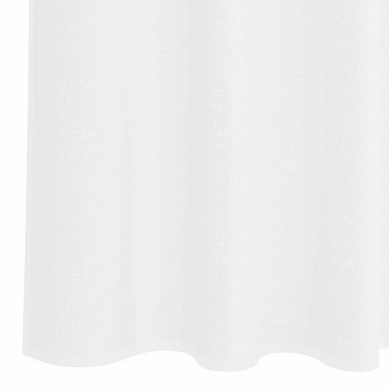 Firany Voile z zasłonami 2 pcs Biały 260 x 140 cm Poliester