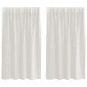 Firany Voile z zasłonami 2 pcs Kremowy 140 x 140 cm Poliester
