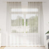 Firany Voile z zasłonami 2 pcs Kremowy 225 x 140 cm Poliester