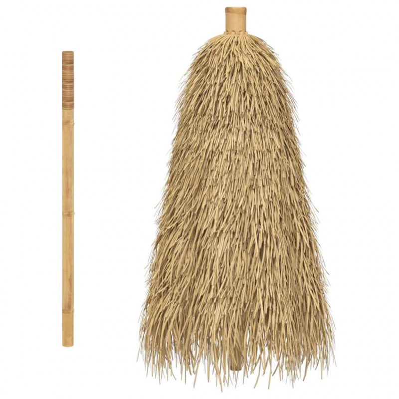 Parasol Tiki z baldachimem z liści bananowca, 150 cm, bambus