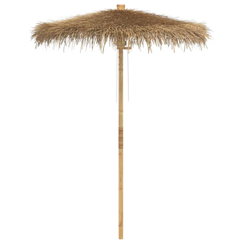 Parasol Tiki z baldachimem z liści bananowca, 180 cm, bambus